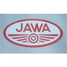 SAMOLEPKA - LOGO JAWA - STŘEDNÍ (27 x 14 CM)